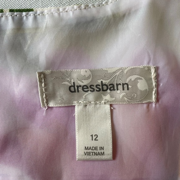 Dressbarn Vibrant Floral Print Sleeveless Sheath Pleated Bust With Belt Size 12 - Picture 6 of 13